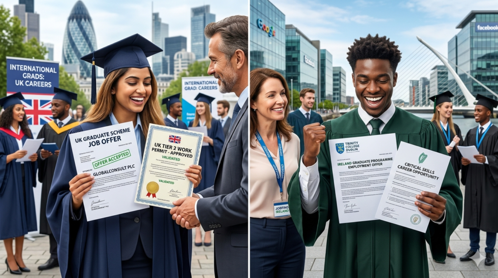 UK vs Ireland post study work visa comparison