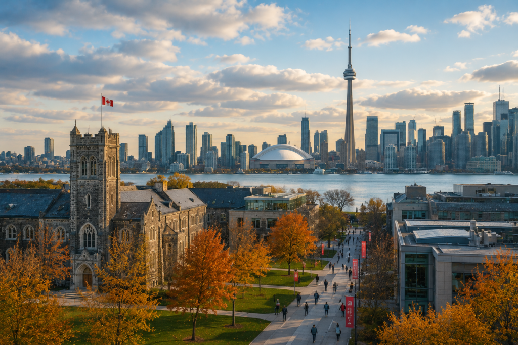 MBA in Canada campus skyline view